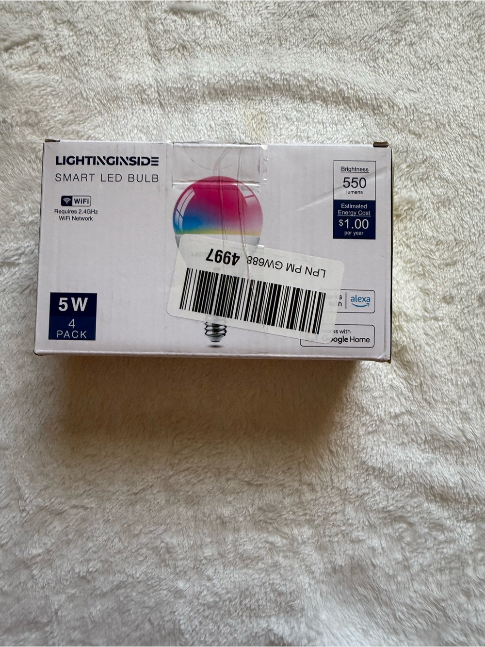 Smart LED Bulb (White) - 5W 4-Pack